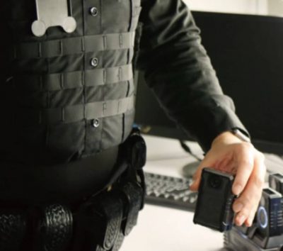police with a body worn camera