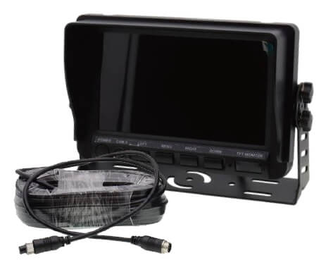 Backup camera monitor with cable
